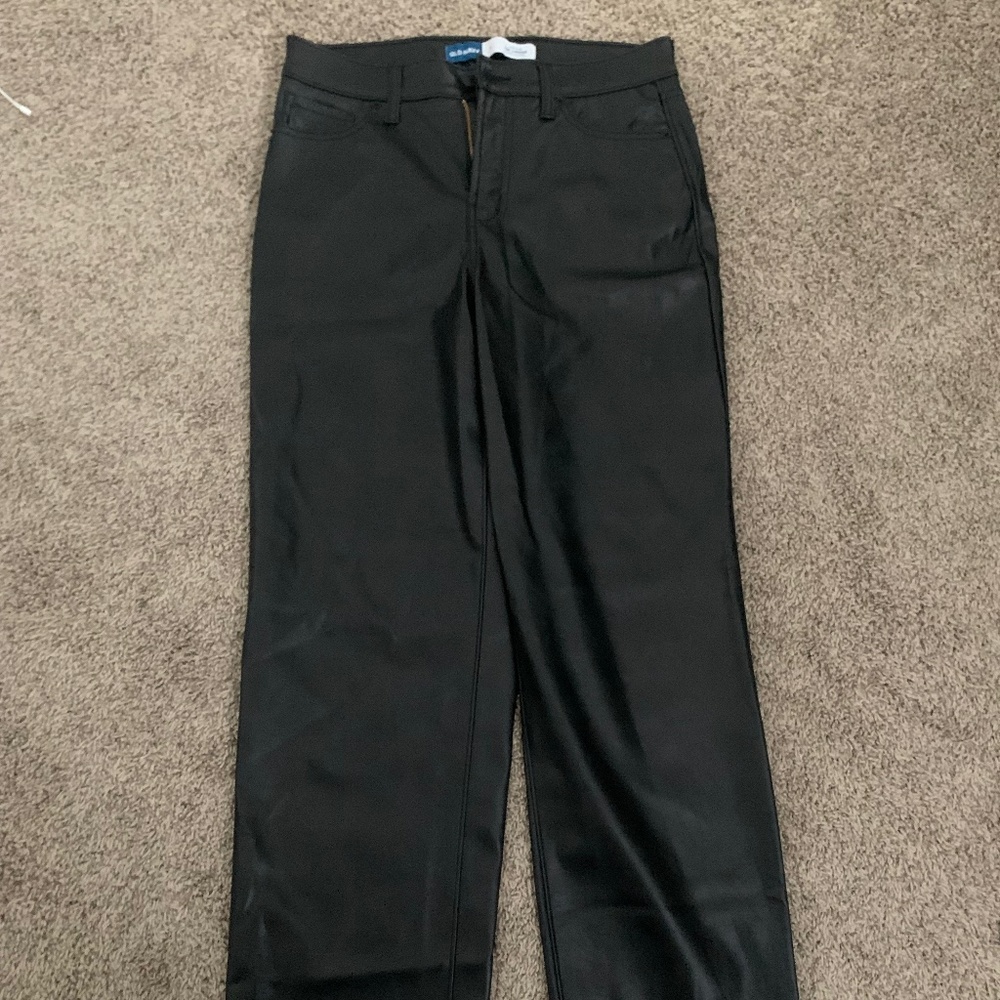 Faux leather pants